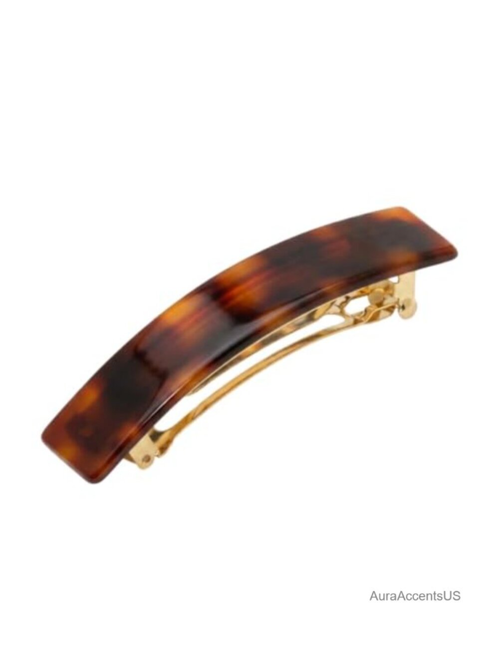 Acetate French Hair Barrette for Fine Hair, Secure Metal Clasp